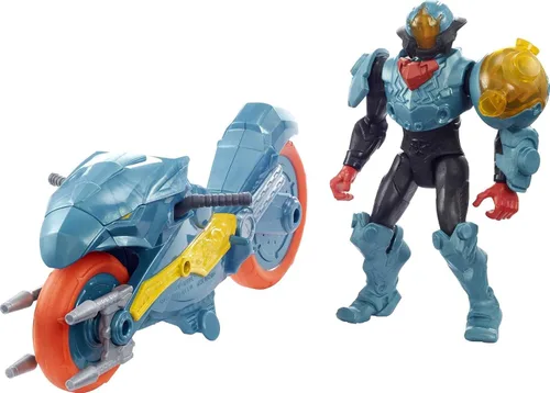 Vista 5 de Masters of the Universe He-Man y la figura de acción + vehículo basado en series animadas, personajes de batalla articulados, regalo para 4 años