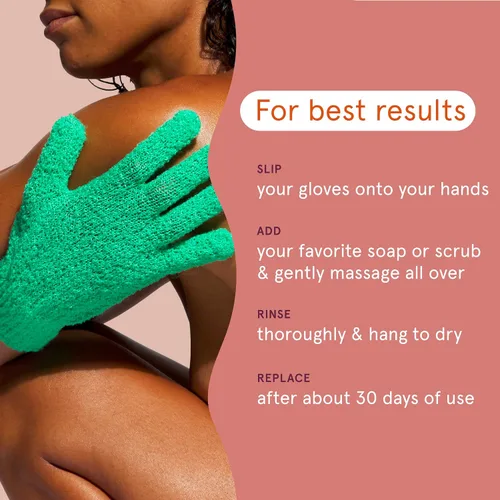 Vista 7 de Clean Logic - Guantes elásticos para baño y ducha, paquete de 1