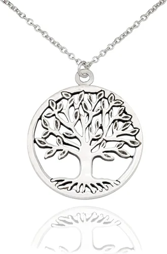 Vista 2 de Quan Jewelry, el regalo perfecto para el día del maestro, collar árbol de vida, con tarjeta de agradecimiento, 16 pulgadas a 18 pulgadas