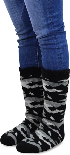 Vista 6 de Calcetines térmicos de invierno de algodón reciclado de peso pesado respetuoso del medio ambiente Multi par para mujeres y hombres 2 pares-camuflaje