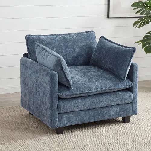 Vista 9 de Sofá seccional, cómodo sofá modular de nube, sofá modular de asiento profundo, sofá moderno en la nube, sofás modulares para sala de estar, Beige