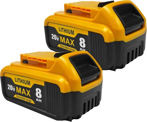 Vista 8 de CAFU Paquete de 4 baterías de repuesto de 8 Ah para baterías Dewalt de 20 V Max compatibles con baterías DCB200 DCB201 DCB206 DCB207