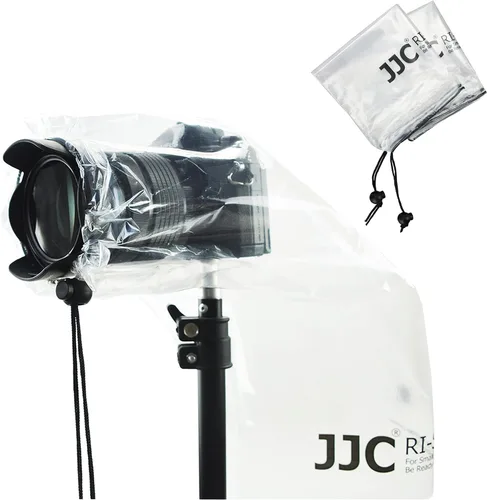 Vista 12 de 2 piezas de cubierta transparente de lluvia para cámara con flash para cámara + lente de hasta 6.3 x 9.8 pulgadas (DXL) Waterproof,PE