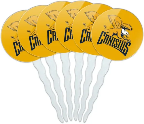 Vista 47 de Abilene Christian - Juego de 6 palillos para cupcakes con logotipo secundario