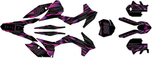 Vista 12 de Kit de gráficos para KTM Motocross de 2 tiempos 125SX, 150SX y 250SX (2013-2014) serie Twitch Cyan 16 mil - On/Off The Road - Adhesivo