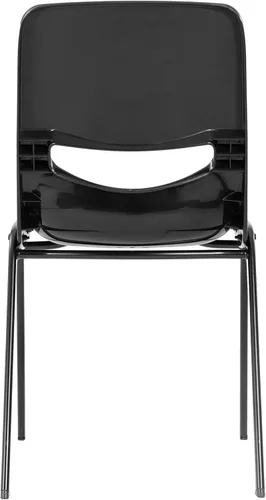 Vista 7 de EMMA + OLIVER Silla de aula negra apilable Flex Comfort Negro