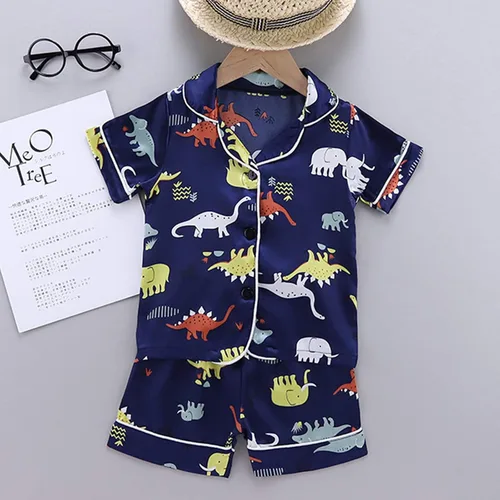Vista 2 de XBKPLO Pantalones de pijama de felpa para niños, camisa para niños pequeños, conjunto de dinosaurios, ropa para niños pequeños, 12 meses