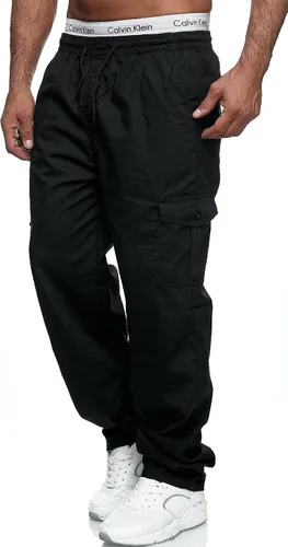 Vista 12 de THWEI Pantalones cargo para hombre, casuales, con cordón, atléticos, jogger, deportivos, pantalones para exteriores Verde militar