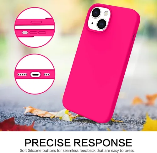 Vista 7 de BENTOBEN Funda para iPhone 14 Plus, ajuste delgado, de silicona líquida, de goma suave, antiarañazos, a prueba de golpes, con forro de microfibra
