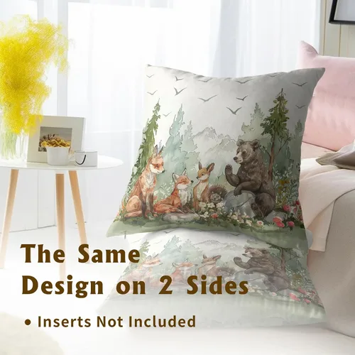 Vista 285 de Giwawa Juego de 2 fundas de almohada decorativas con diseño floral de girasol de 16 x 16 pulgadas, fundas de cojín decorativas para el hogar, sofá