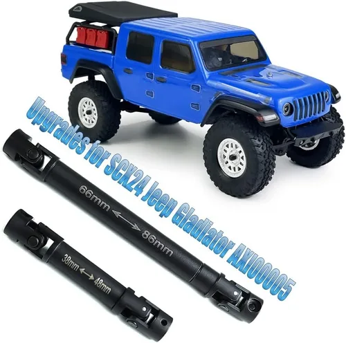 Vista 4 de 1 Unidades de acero RC eje de transmisión CVD 38+2.598 in eje de transmisión para 1/24 Axial SCX24 AXI00005 Gladiator Crawler Car