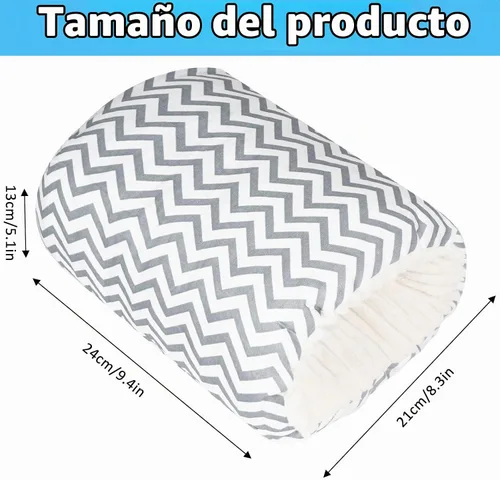 Vista 3 de Almohada de brazo de lactancia para lactancia materna y alimentación con Corrugación negra