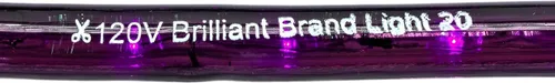 Vista 6 de Cuerda de luz LED morada, edición de Halloween, con PVC negro, 120 voltios, 33 pies