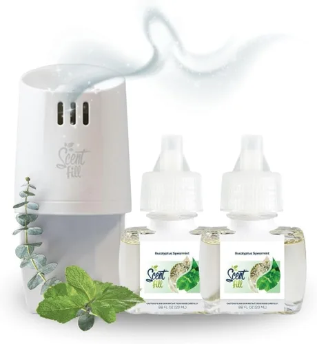 Vista 33 de Scent Fill Ambientador enchufable de sidra de manzana, repuestos de aceite perfumado, 2 recambios + difusor