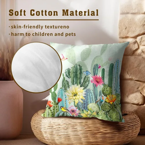 Vista 85 de Giwawa Juego de 2 fundas de almohada decorativas con diseño floral de girasol de 16 x 16 pulgadas, fundas de cojín decorativas para el hogar, sofá