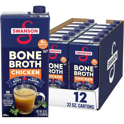 Vista 6 de Swanson - Caldo de huesos de pollo, envase de cartón resellable de 32 onzas