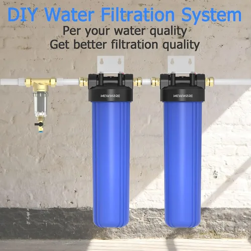 Vista 5 de WHB20 - Carcasa de filtro de agua para toda la casa, se adapta a filtros de sedimentos de 20 x 4.5 pulgadas, etc. para agua de pozos y ciudades