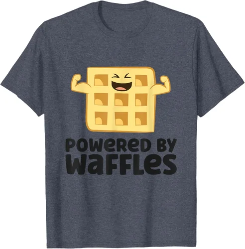 Vista 80 de Camiseta de gofres para el desayuno con diseño de gofres, Blanco, S