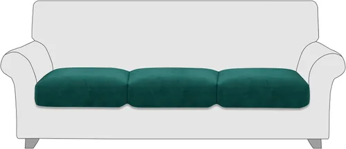Vista 16 de Fundas de cojín de terciopelo para asiento de sofá, fundas elásticas para cojines de sofá, antideslizantes, protectores de muebles, fundas de cojín