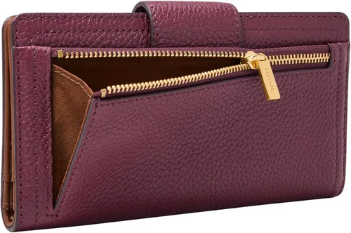 Vista 5 de Fossil Women's Logan Leather Wallet RFID Blocking Tab Clutch