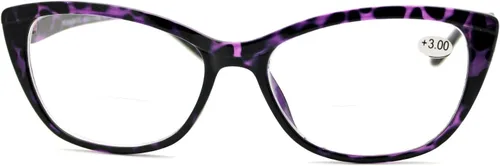 Vista 5 de PASTL Gafas de lente transparente con lente de lectura bifocal para mujer, Cateye rectangular