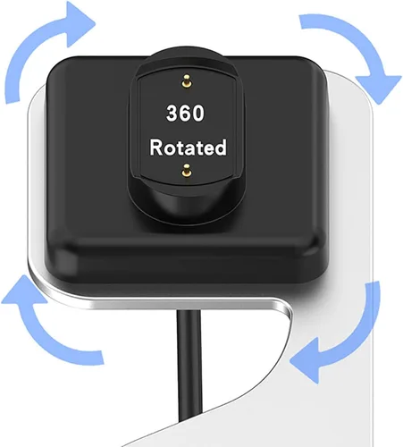 Vista 5 de Soporte de carga magnético gris con cable de carga USB de 4.9 ft para Amazfit GTR3/GTR3 Pro/GTS3/T-Rex 2 (A2169) Cable de carga de repuesto