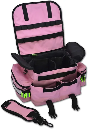 Vista 2 de Lightning X Small Medic First Responder EMT Trauma Bag Stocked First Aid Trauma Kit A (rosa)