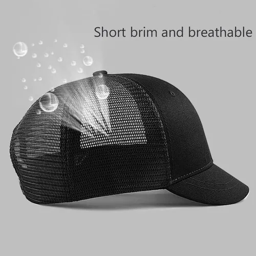 Vista 2 de FASHIXD Gorra de béisbol de malla de talla grande, transpirable, de ala corta, para verano, para camionero, para correr