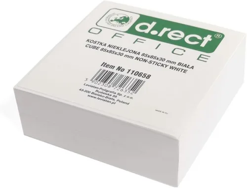 Vista 3 de D.RECT Papel de repuesto para bloc de notas (para caja de notas) 3.346 x 3.346 x 1.181 in aprox. 300 hojas Blanco