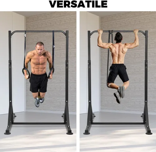 Vista 6 de Pull Up Station, Power Tower Adjustable Pullup Bar Free Standing, Heavy Duty Multifunction Strength Training Pull Up Bar, Gym Workout Fitness