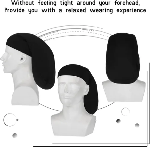 Vista 6 de 4 piezas unisex para rastas de cabello largo, para dormir, accesorios para el cabello, para hombres y mujeres