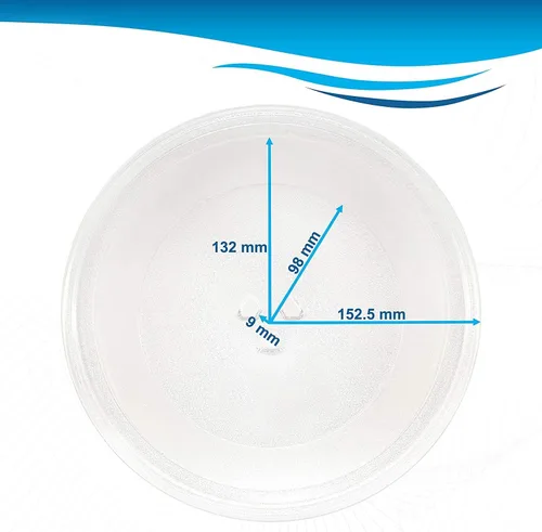 Vista 4 de HQRP - Bandeja giratoria de cristal para microondas (12.008 in)