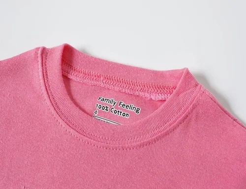 Vista 5 de Family Feeling - Conjunto de pijama de 2 piezas para niños y niñas pequeños, ropa para dormir 100 % algodón