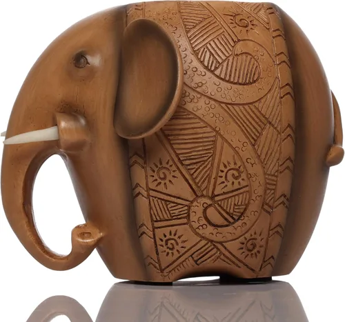 Vista 2 de Z-Color resina tallado elefante lápiz titular moda creativo pluma titular para oficina escuela