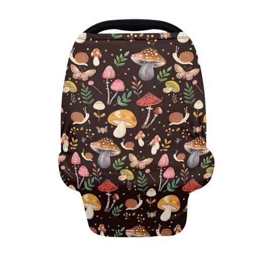 Vista 15 de ZFRXIGN Funda de asiento de automóvil de elefante y girasol, bufanda transpirable para lactancia, toldo multiusos para cochecito, silla alta