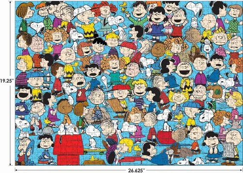 Vista 5 de RoseArt - Peanuts - Cast of Characters - Rompecabezas de 1000 piezas para adultos