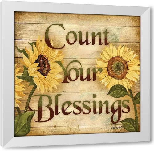 Vista 11 de ArtDirect Count Your Blessings 15x15 Black Modern Wood Framed with Double Matting Museum Art Print by Wargo, Ed