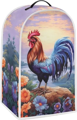Vista 23 de Upetstory Funda antipolvo para licuadora de vaca, estilo bohemio, azteca, para cafetera, electrodomésticos, resistente a las manchas, lavable
