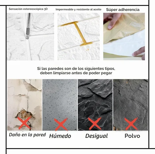 Vista 6 de Paneles de pared 3D para despegar y pegar en piedra negra y gris, 10 piezas de papel tapiz 3D de espuma XPE, paneles de pared de ladrillo sintético