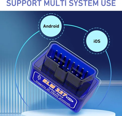Vista 4 de Escáner OBD2, ELM327 V2.1 Herramienta de diagnóstico Bluetooth, lector universal de código de automóvil para Android iOS, monitor de datos