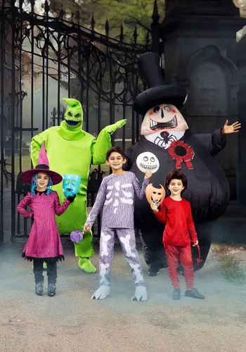 Vista 5 de ¡Únete a la banda de secuaces de Oogie Boogie! Disfraz de barril para niños pequeños de Nightmare Before Christmas