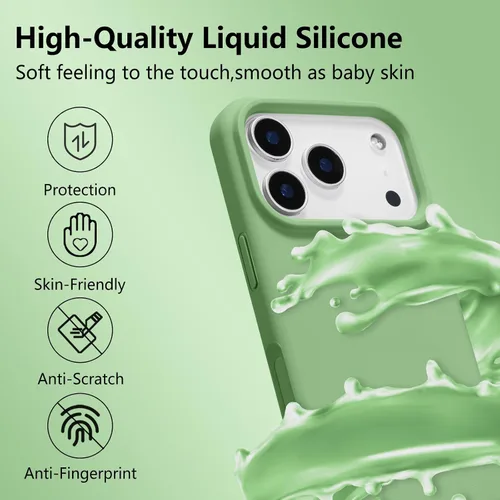 Vista 258 de Funda magnética de silicona para iPhone 13 Pro, color blanco antiguo [Compatible con Magsafe] [Forro de microfibra suave antiarañazos], funda