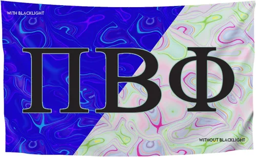 Vista 13 de Greek Club Sorority & Fraternity - Bandera de luz negra, 3 pies x 5 pies, licencia oficial, tapiz, exhibición, poliéster, pancarta de letras, CHI