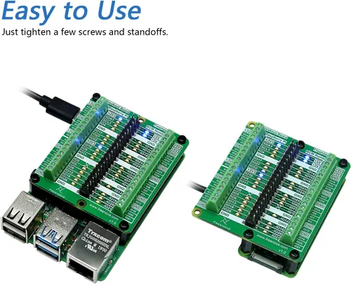 Vista 2 de Freenove Placa de ruptura para Raspberry Pi 5 / 4B / 3B+ / 3B / 3A+ / 2B / 1B+ / 1A+ / Zero 2 W/Zero W/Zero, protector de bloque de terminales