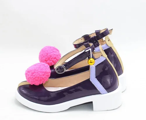 Vista 2 de Genshin Impact Qiqi - Zapatos de cosplay de Halloween Qi Qi para disfraz de mujeres y hombres, juego de cosplay de anime