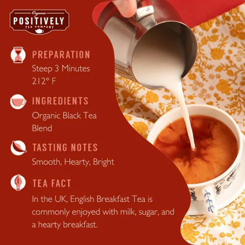 Vista 3 de Organic Positively Tea Company, Muestra de té negro, hoja suelta, 4 onzas, paquete de 3