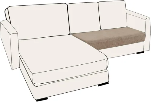 Vista 93 de UNBBRRL Fundas de cojín de asiento para sofá, elásticas, funda de cojín individual para sofá, fundas de cojín para sofá, fundas de héroe protegen