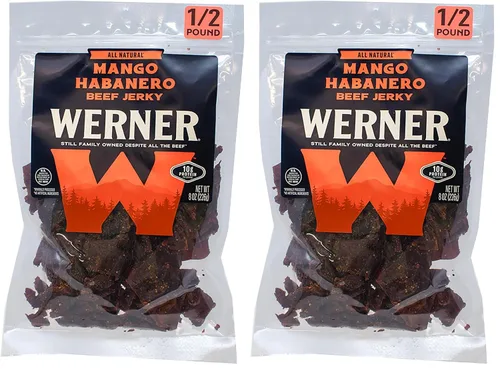 Vista 10 de Werner - Bocadillo de carne natural con ajo y carne seca – Bocadillo alto en proteínas, sin gluten, sin ingredientes artificiales, sin MSG añadido