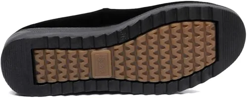 Vista 3 de missfiona Zapatos planos Mary Jane de terciopelo negro para mujer