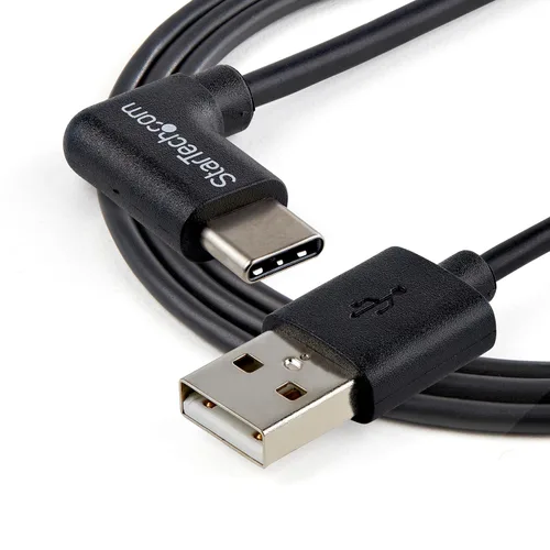 Vista 4 de StarTech Cable USB a USB C – 3 pies – Cable USB en ángulo recto – Cable USB A a USB C – Cable USB 2.0 – Cable USB tipo C (USB2AC1MR)
